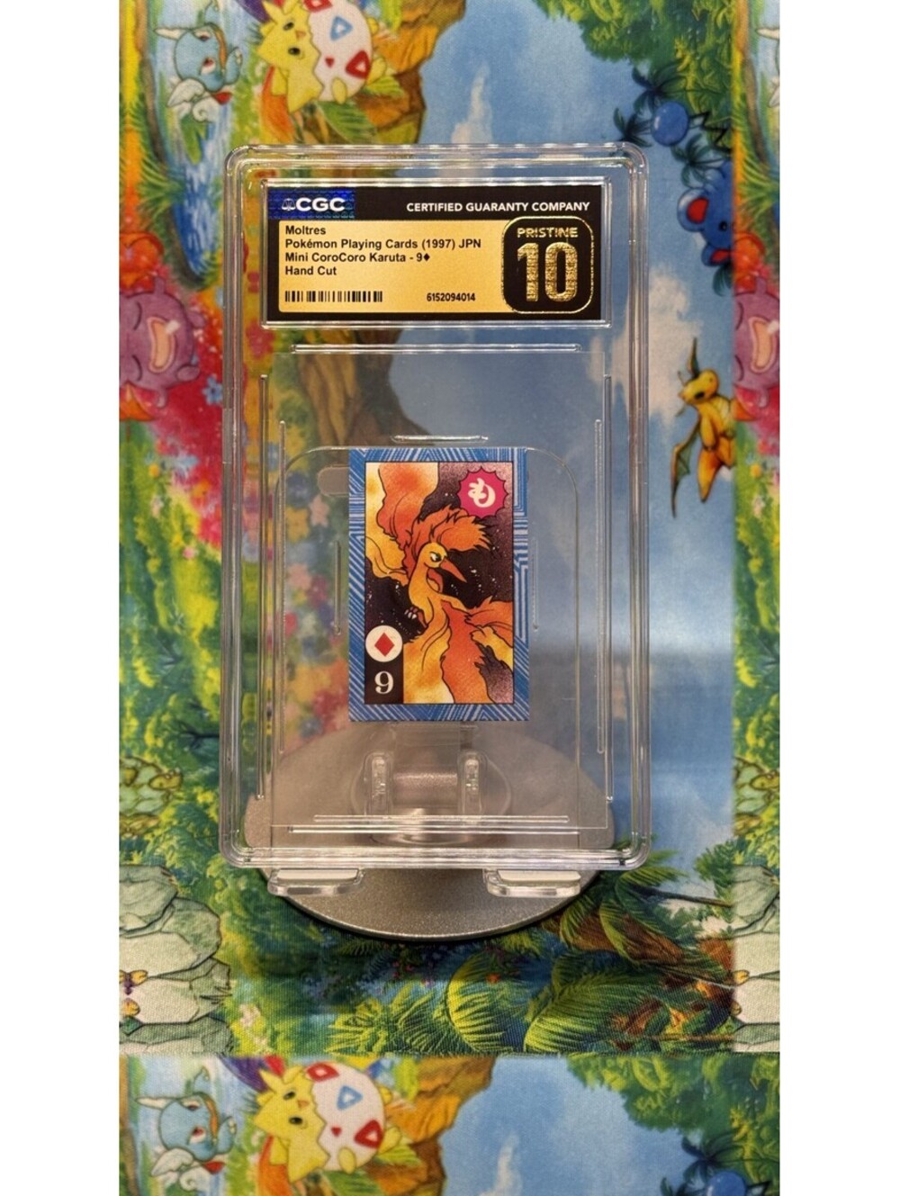 Moltres Pokémon Mini CoroCoro Karuta 9 1997 Japanese POP1! CGC Pristine 10
